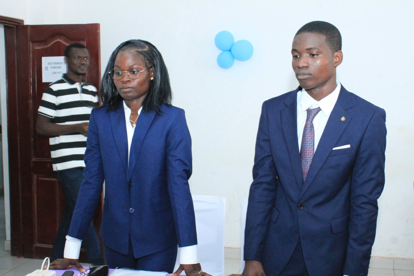 Mahouna Paul-Marie Rosario GANDONOU lors d un événement académique et professionnel